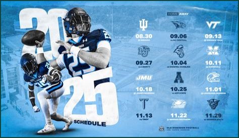 2023 Old Dominion Football Schedule